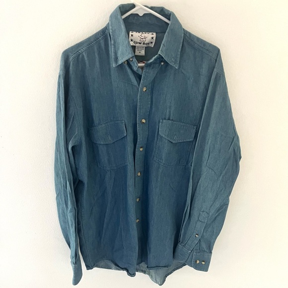 Crazy Cowboy Dale Earnhardt Denim Shirt, Size: Medium - Picture 2 of 5